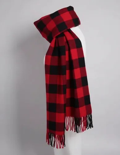 Pashmina Nube Super Abrigadas Y Suaves Rojo Y Negro 21 Único - 5