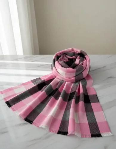 Pashmina Nube Super Abrigadas Y Suaves Rosa Y Gris 04 Único