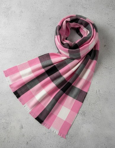 Pashmina Nube Super Abrigadas Y Suaves Rosa Y Gris 04 Único - 4