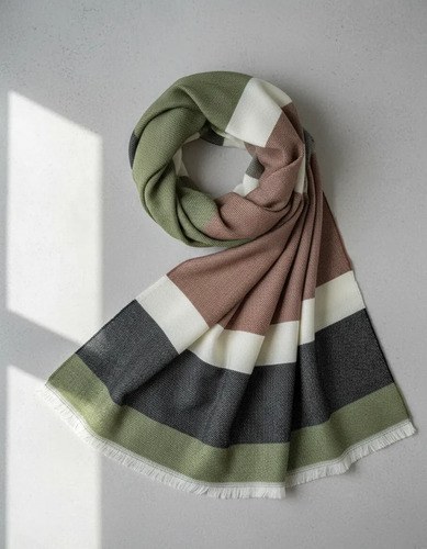 Pashmina Nube Super Abrigadas Y Suaves Verde Marron Negro 08 Único
