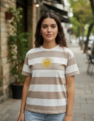 Remera De Argentina Sol De Mayo Bordado Mujer Argentina - 8