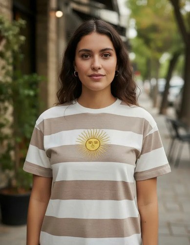 Remera De Argentina Sol De Mayo Bordado Mujer Argentina - 9