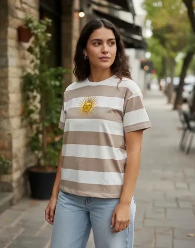 Remera De Argentina Sol De Mayo Bordado Mujer Argentina - 10