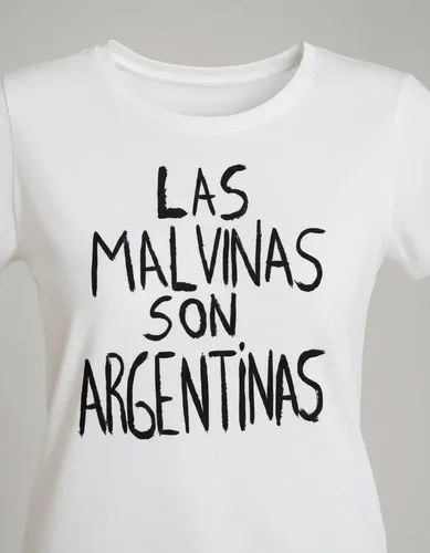 Remera Mujer Las Malvinas Son Argentinas Blanco Las Malvinas Son Argentinas M Lisa - 4