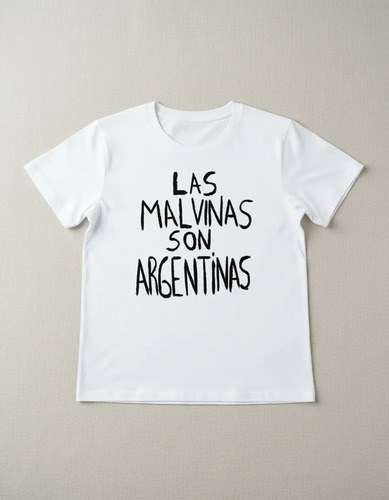 Remera Mujer Las Malvinas Son Argentinas Blanco Las Malvinas Son Argentinas M Lisa - 6