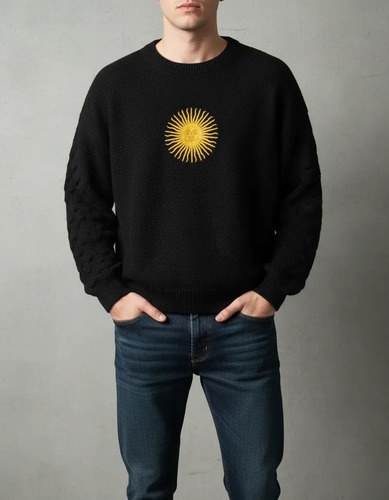 Sweater Sol De Mayo Escaras Negro Sol De Mayo Único - 3