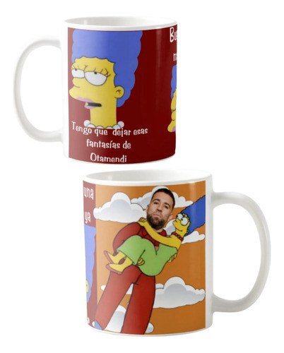 Taza Otamendi Marge Una Mas Y Ya Blanco Otamendi