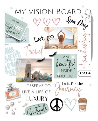 Vision Board Tablero De Visión Pdf Imprimible