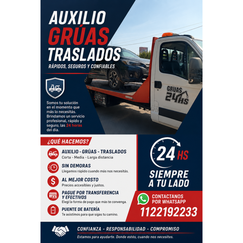 GrÚas y auxilio mecÁnico 24 hs - 5