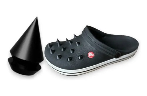 Adorno Prendedor Para Gomones Crocs Imp 3d Negro 1.2 X 1.2 X 2