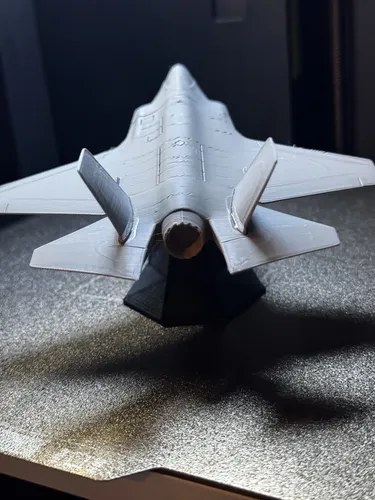 Avion Jet De Combate F35 3d Plata - 2