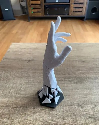 Figura Brazo Desarmandose Estatuilla Busto 3d Blanco - 2
