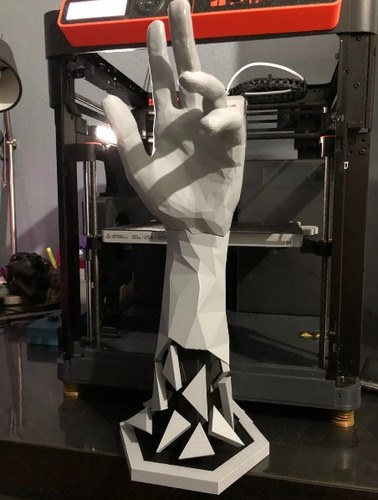 Figura Brazo Desarmandose Estatuilla Busto 3d Blanco - 5