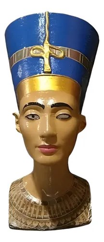 Figura Busto De Nefertiti 22 Cm Impresion 3d Piel