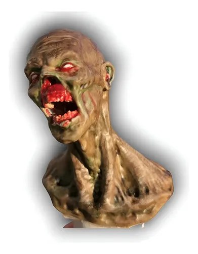 Figura Busto De Zombie Impresion 3d Piel