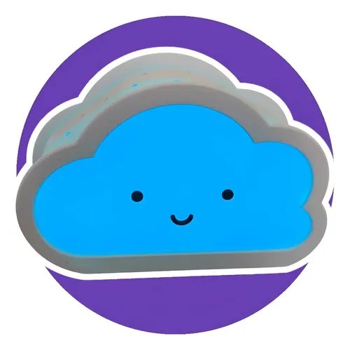 Lampara Nube Rgb Impresion 3d Blanco