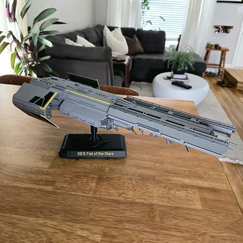 Nave Super Destructor 3d Helldivers 2 Plateado - 3