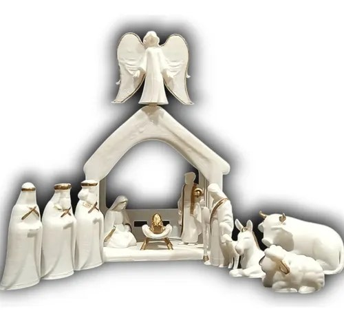 Pesebre Nativity Minimalista Moderno Tecnologia 3d