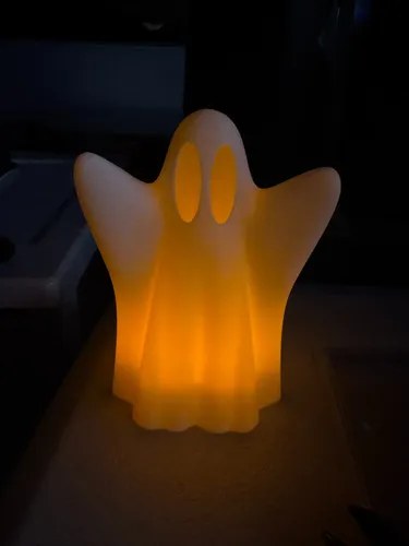 Porta Vela Led Fantasma 3d Blanco