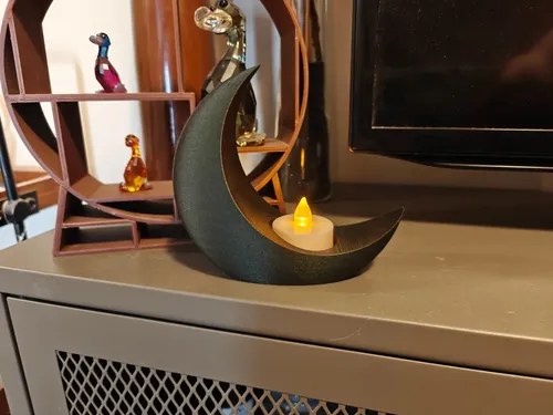 Porta Vela Media Luna 3d Negro