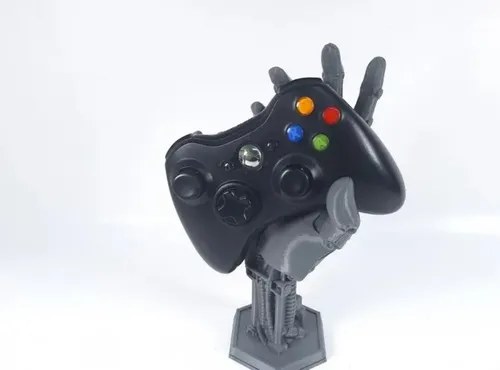 Soporte Joystick Mano Robotica Varios Colores Gris