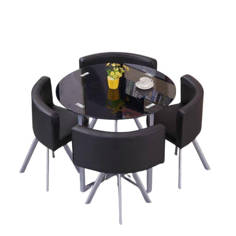 Juego Comedor Set Mesa + 4 Sillas Tapizadas Living Sillones