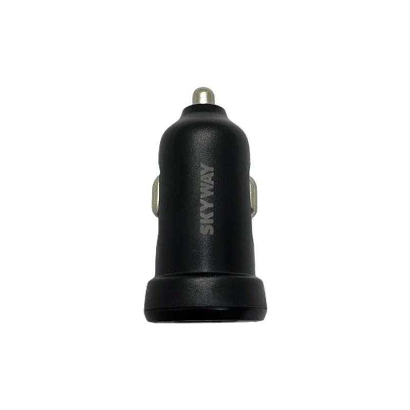 Cargador de Auto - SKYWAY - 3 Salidas (USB C PD + 2x USB2.0) - MAX 6.2A - 3
