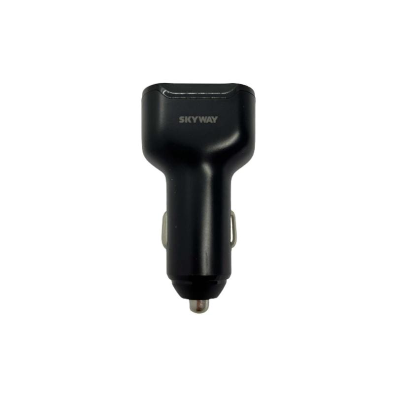 Cargador de Auto - SKYWAY - 3 Salidas (USB C PD + 2x USB2.0) - MAX 6.2A - 5