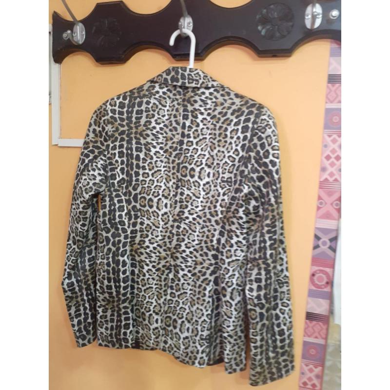 Saco animal print entallado