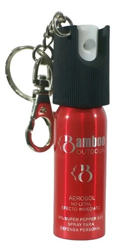 Gas Pimienta Bamboo 14gr De Bolsillo Paraliza Por 30 Minutos Rojo