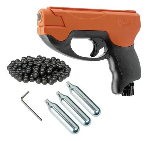 Pistola Disuasiva Defensa Umarex T4e Hdp 50 Compact 11j Kit Calibre 1270 Mm Color Naranja