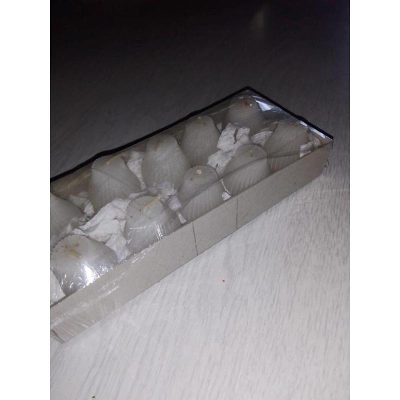 velas blancas, aroma lavanda, x10 U. - 3