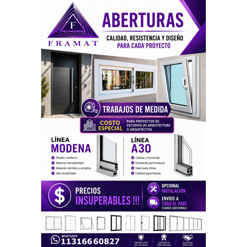 Fabrica de Aberturas el mejor precio