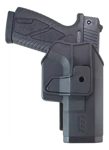 Funda Pistolera Tactica Polimero Boer® Nivel 2 Bersa Bp9cc Diestro Negro