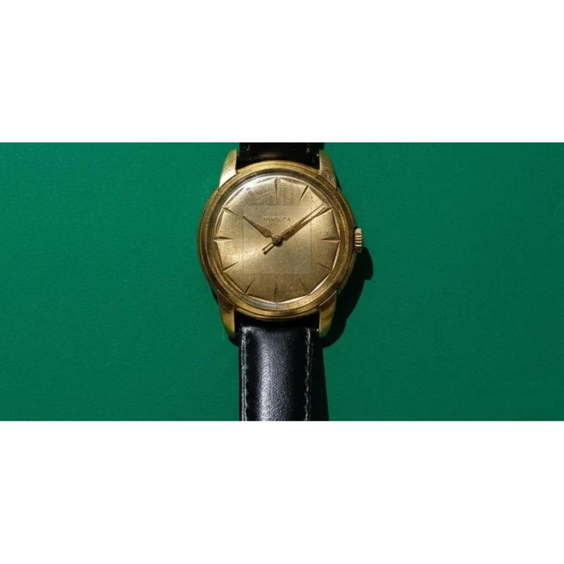 Reloj Invicta Vintage Hombre Dorado A Cuerda Circa 1955