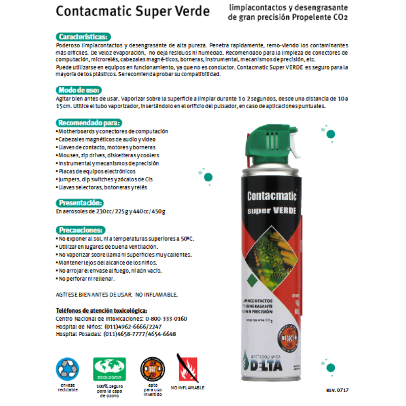 Contacmatic 450g SUPERVERDE limpia contactos PC, PLACAS - 2