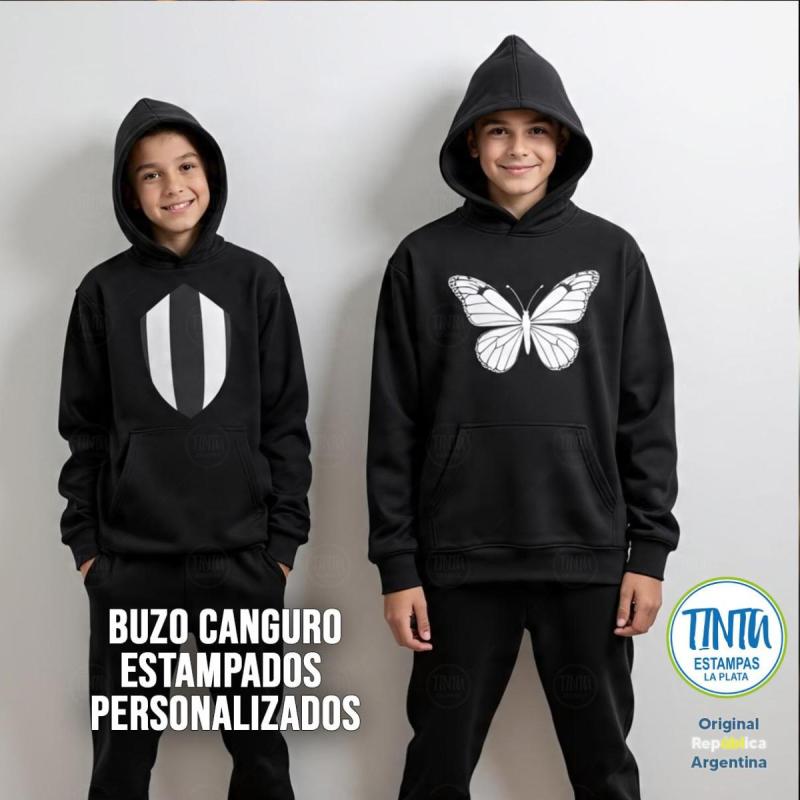 buzos Canguro capucha Estampados personalizados Adultos/Niños