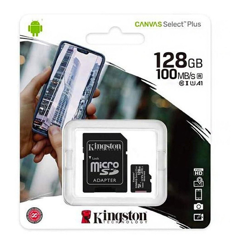 Memoria Kingston Micro Sd 128 Gb Con Adaptador Clase 10