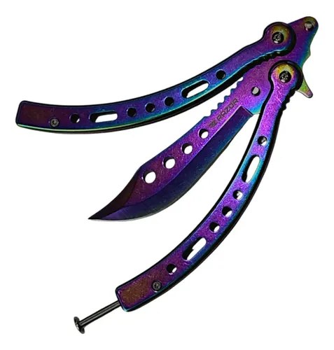 Navaja Mariposa Curva Razor Con Funda Y Repuestos Tornasol - 2