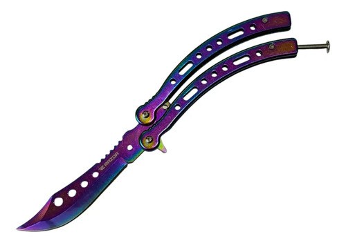 Navaja Mariposa Curva Razor Con Funda Y Repuestos Tornasol - 3