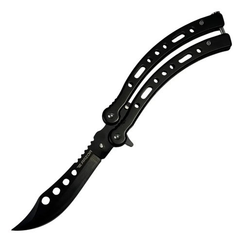 Navaja Mariposa Curva Razor Con Funda Y Repuestos Negro - 5