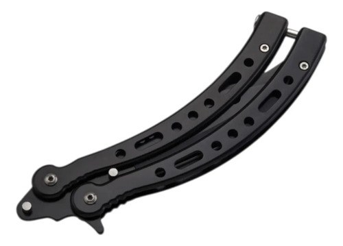 Navaja Mariposa Curva Razor Con Funda Y Repuestos Negro - 4