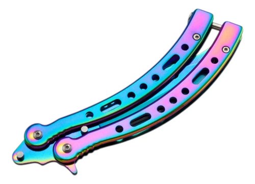 Navaja Mariposa Curva Razor Con Funda Desarmador Repuestos Tornasol - 4