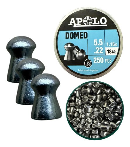 Poston Apolo Lata 250 Unid Domed-cal.5.5mm Caza.18 Grains - 4