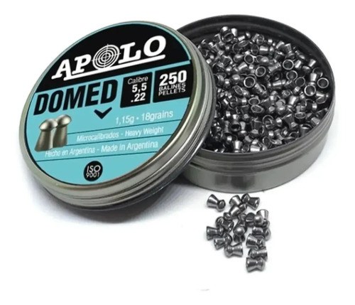 Poston Apolo Lata 250 Unid Domed-cal.5.5mm Caza.18 Grains - 6