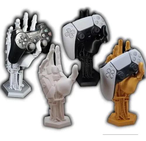 Soporte Joystick Mano Robotica Varios Colores Negro