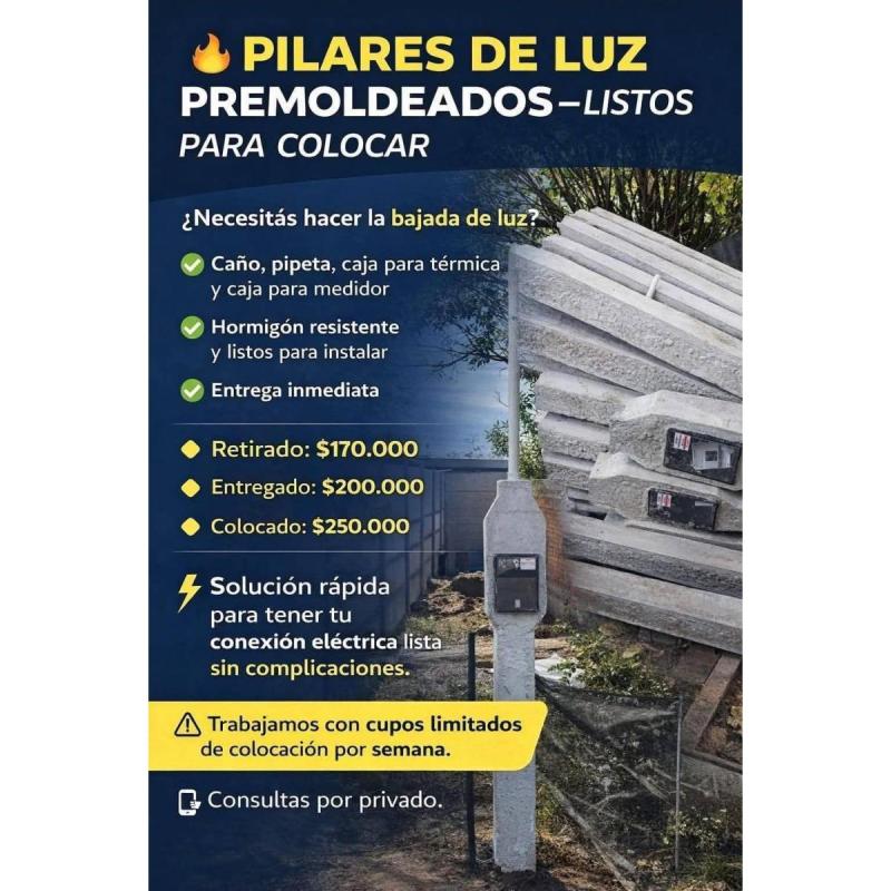 PILARES PARA LUZ