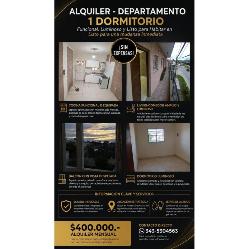 Alquiler departamento en Paraná, Entre Ríos