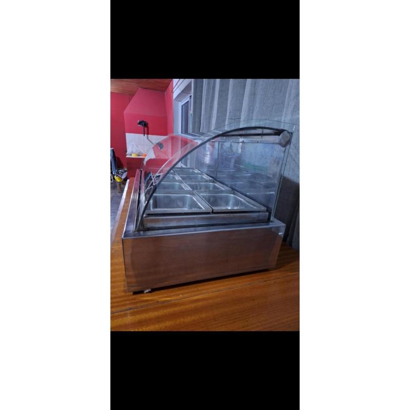 Vitrina refrigerada anion 95 cm + 8 cubetas acero inoxidable