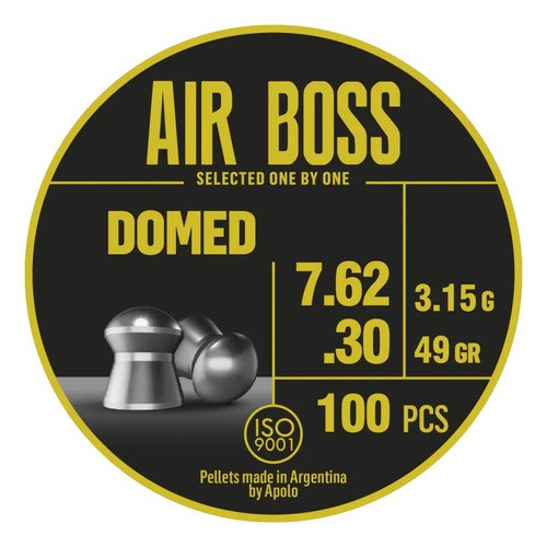 Balines Apolo Air Boss Domed Cal. 7,62mm 49gr X100u